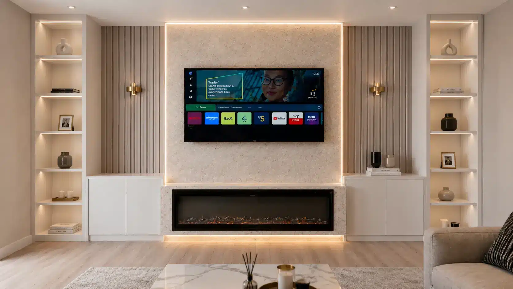 Bespoke media wall and storage