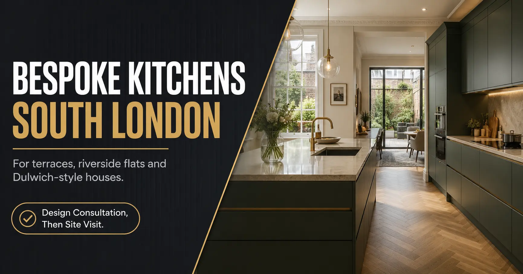 Bespoke Kitchens in South London for homes designed by Raj Kitchen and Bedroom Ltd