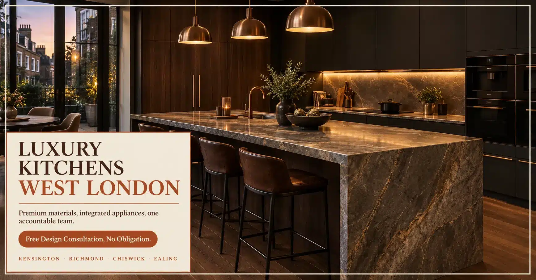 Luxury kitchens West London designed, supplied and fitted by Raj Kitchen and Bedroom Ltd